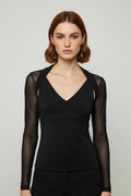 Halara Damen Top Schwarz Größe L