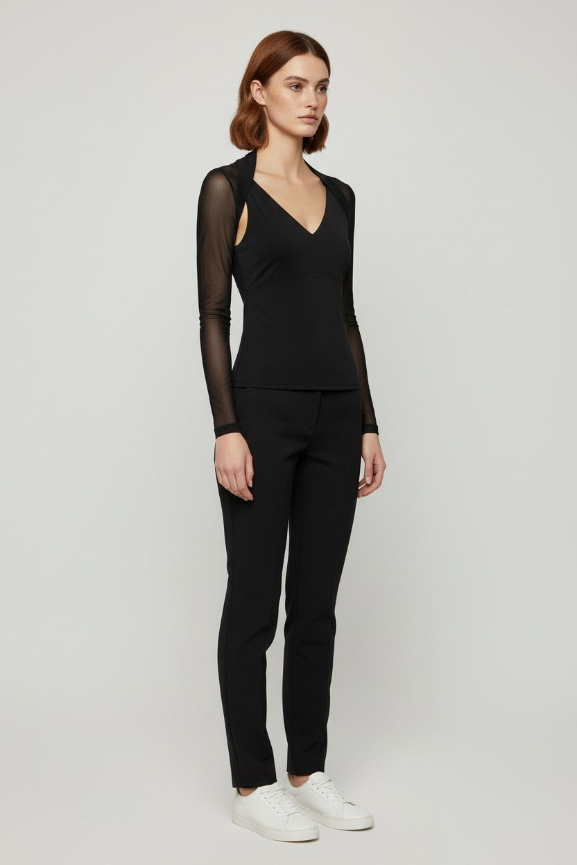 Halara Damen Top Schwarz Größe L