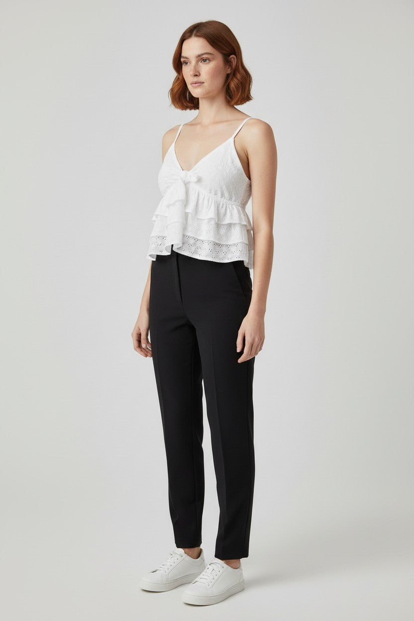 Hollister Damen Top Weiß Größe XL