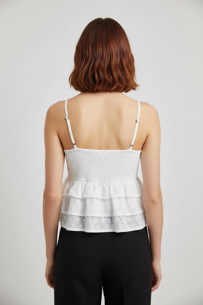 Hollister Damen Top Weiß Größe XL