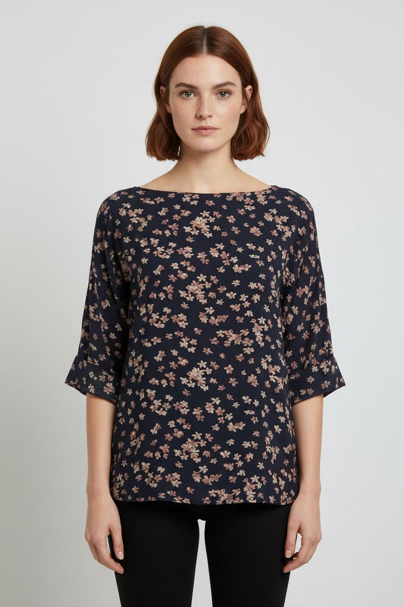 Lauren Ralph Lauren Damen Top Blau Mehrfarbig Größe XXL