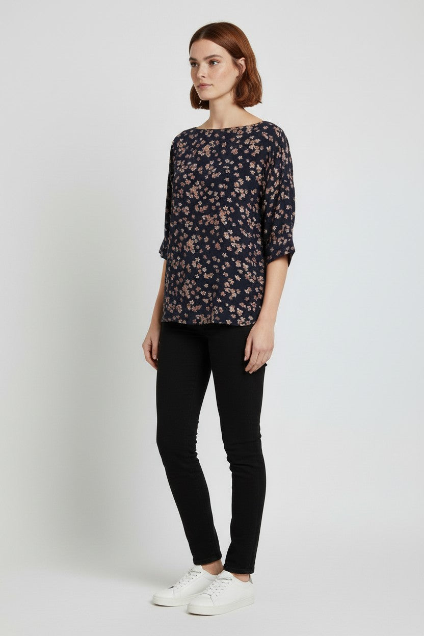 Lauren Ralph Lauren Damen Top Blau Mehrfarbig Größe XXL