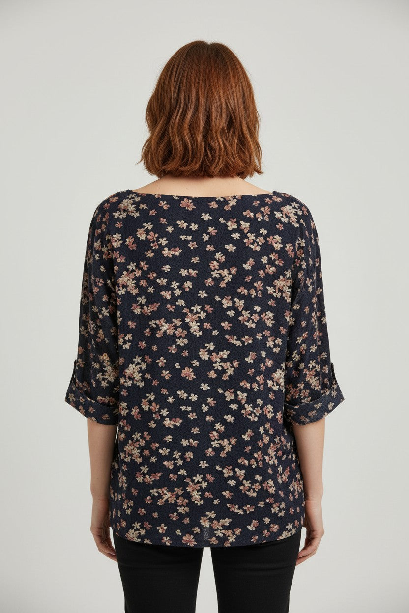 Lauren Ralph Lauren Damen Top Blau Mehrfarbig Größe XXL