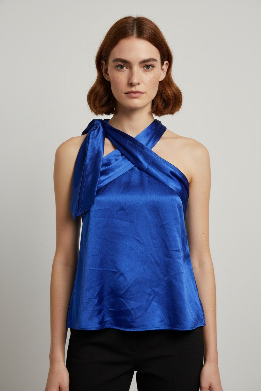 Mango Suit Damen Top Blau Größe M