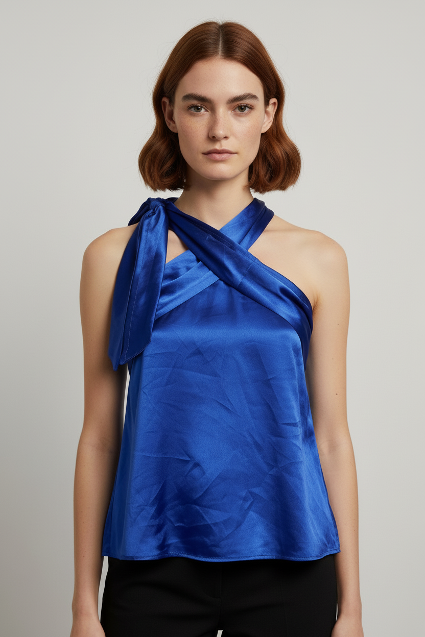 Mango Suit Damen Top Blau Größe M