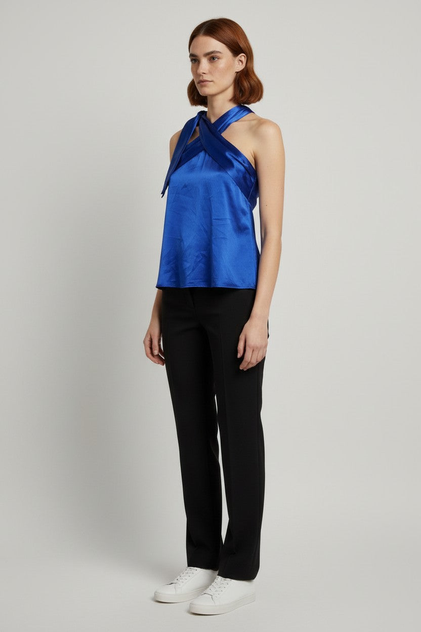 Mango Suit Damen Top Blau Größe M