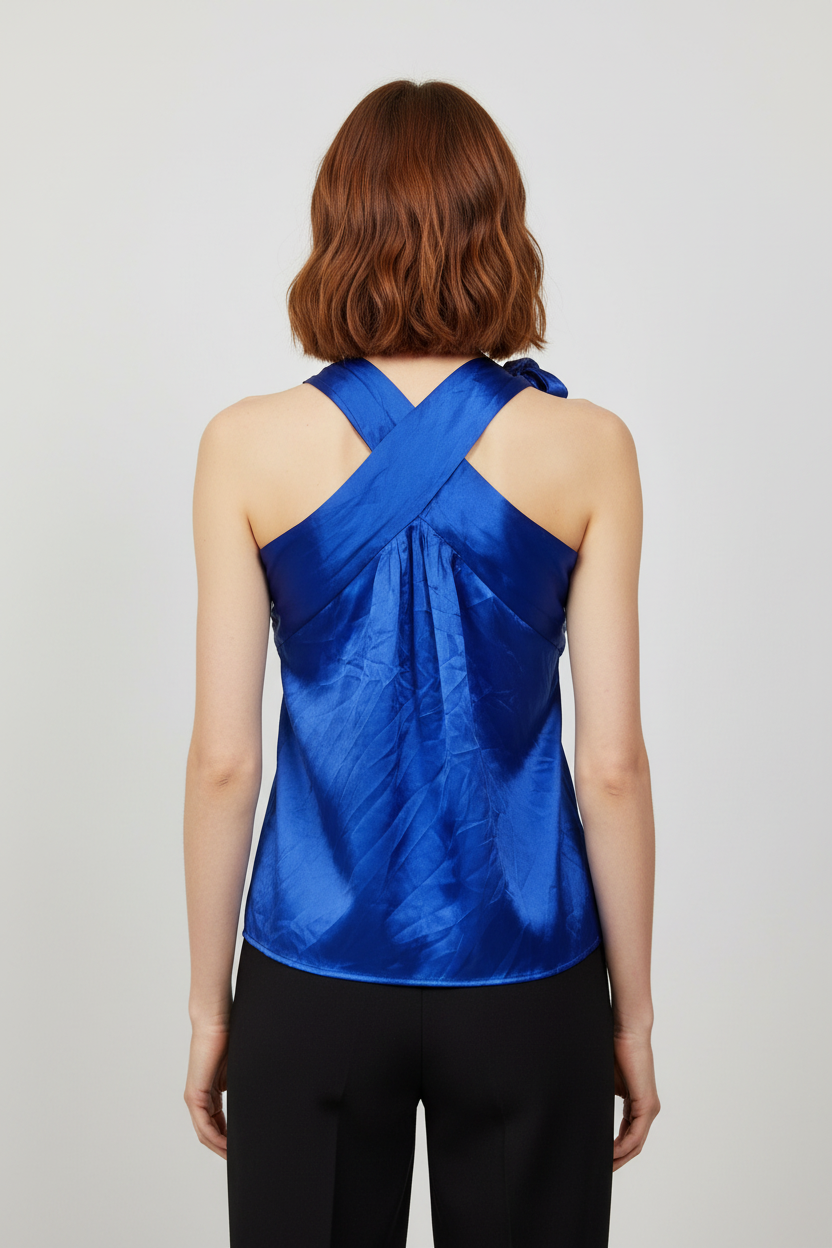 Mango Suit Damen Top Blau Größe M