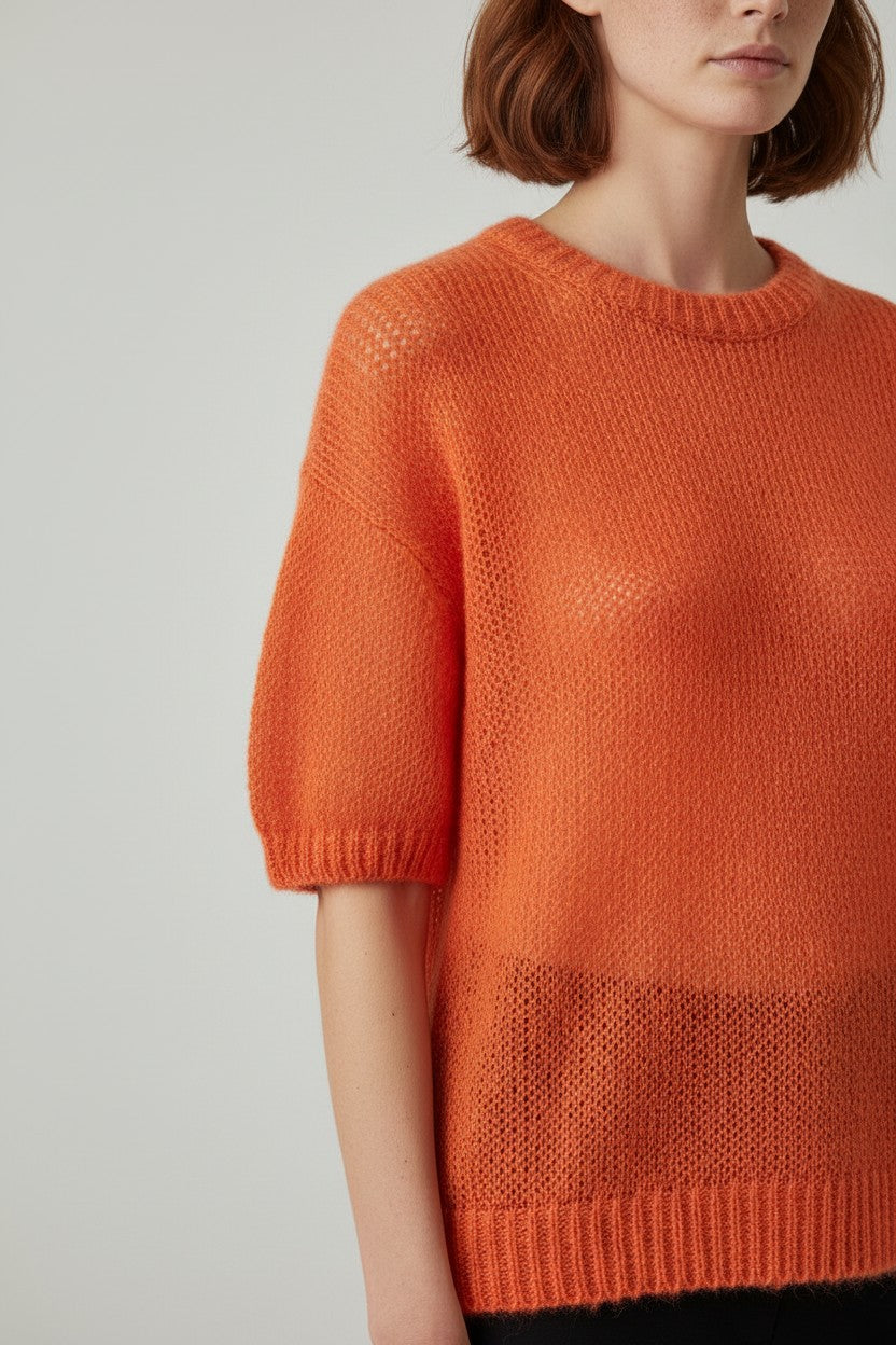 Marc O'Polo Damen Top Orange Größe L
