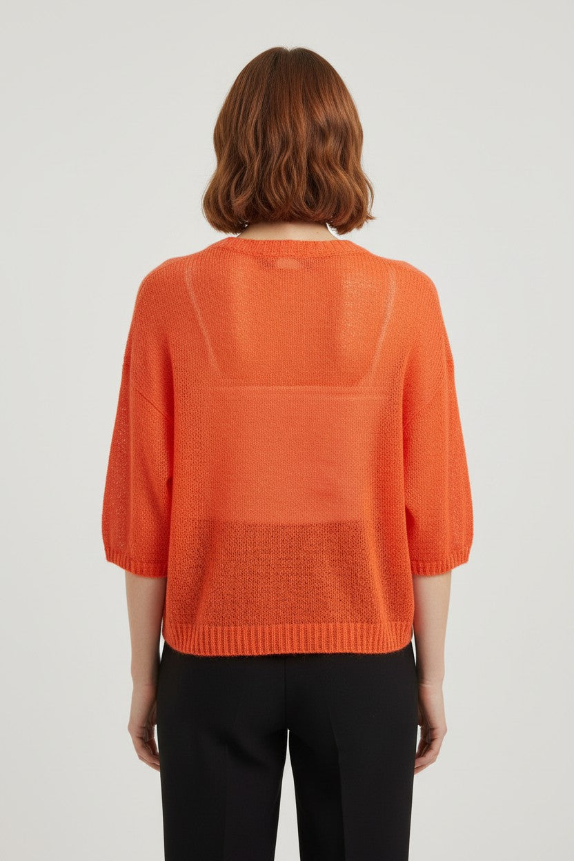 Marc O'Polo Damen Top Orange Größe L