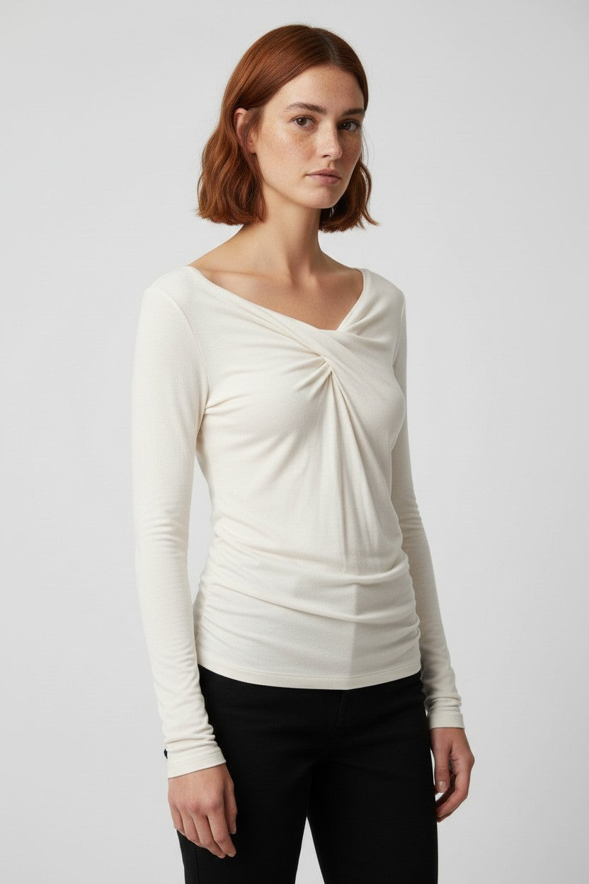 NA-KD Damen Top Beige Größe XXL