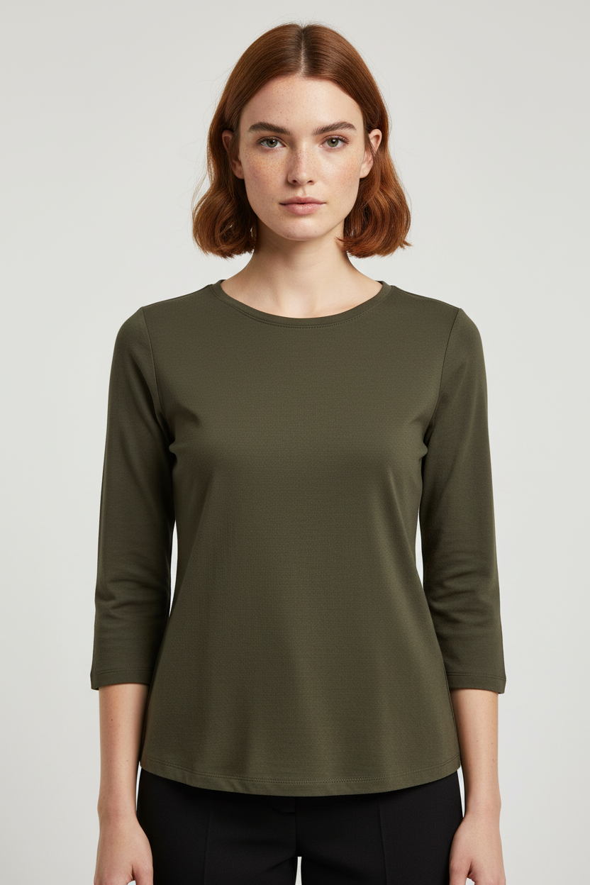 Orsay Damen Top Grün Schwarz Größe S