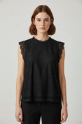 Pieces Damen Top Schwarz Größe XXL
