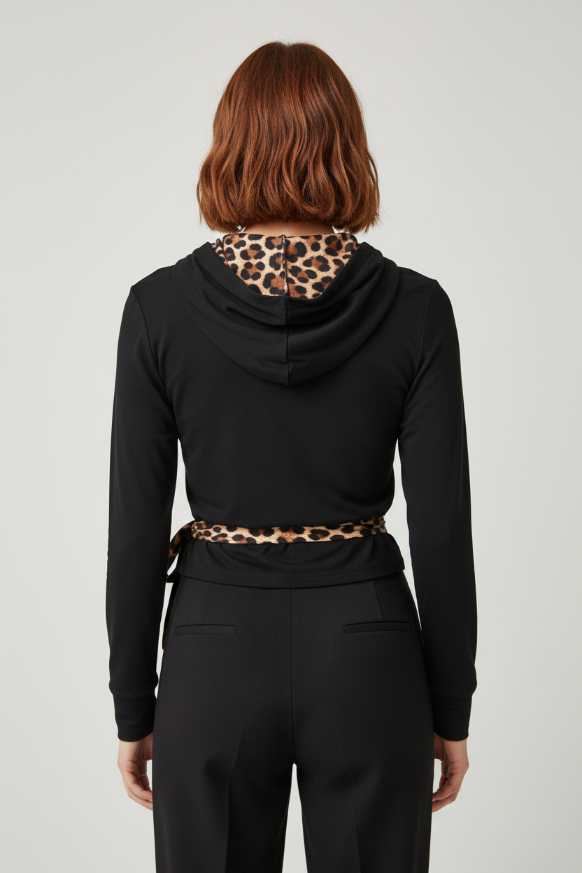 Sirmaza Damen Top Schwarz Mehrfarbig Größe XL