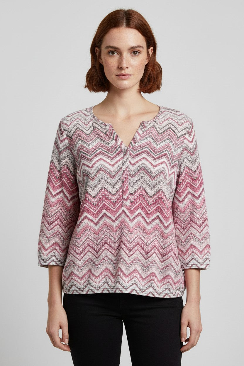 Soyaconcept Damen Top Pink Weiß Mehrfarbig Größe XL