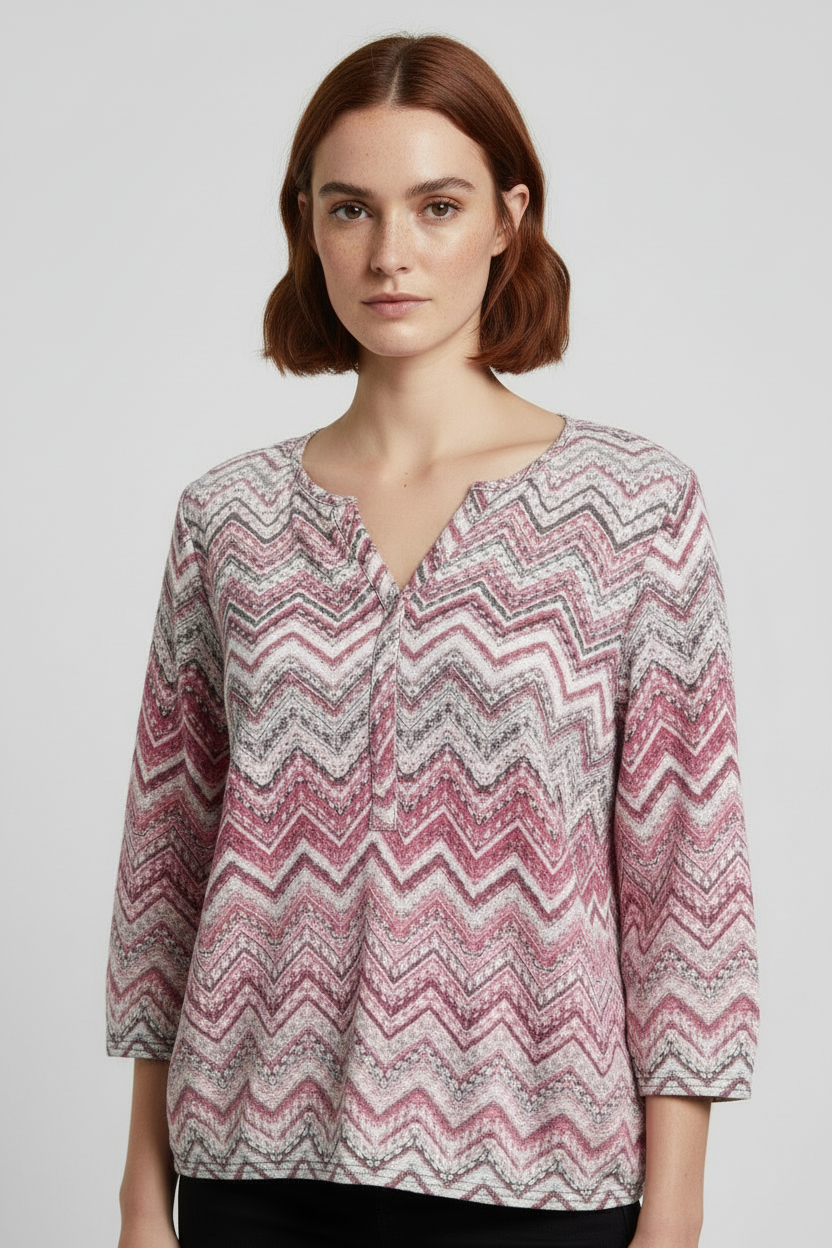 Soyaconcept Damen Top Pink Weiß Mehrfarbig Größe XL