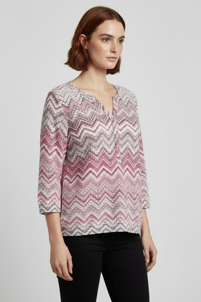 Soyaconcept Damen Top Pink Weiß Mehrfarbig Größe XL