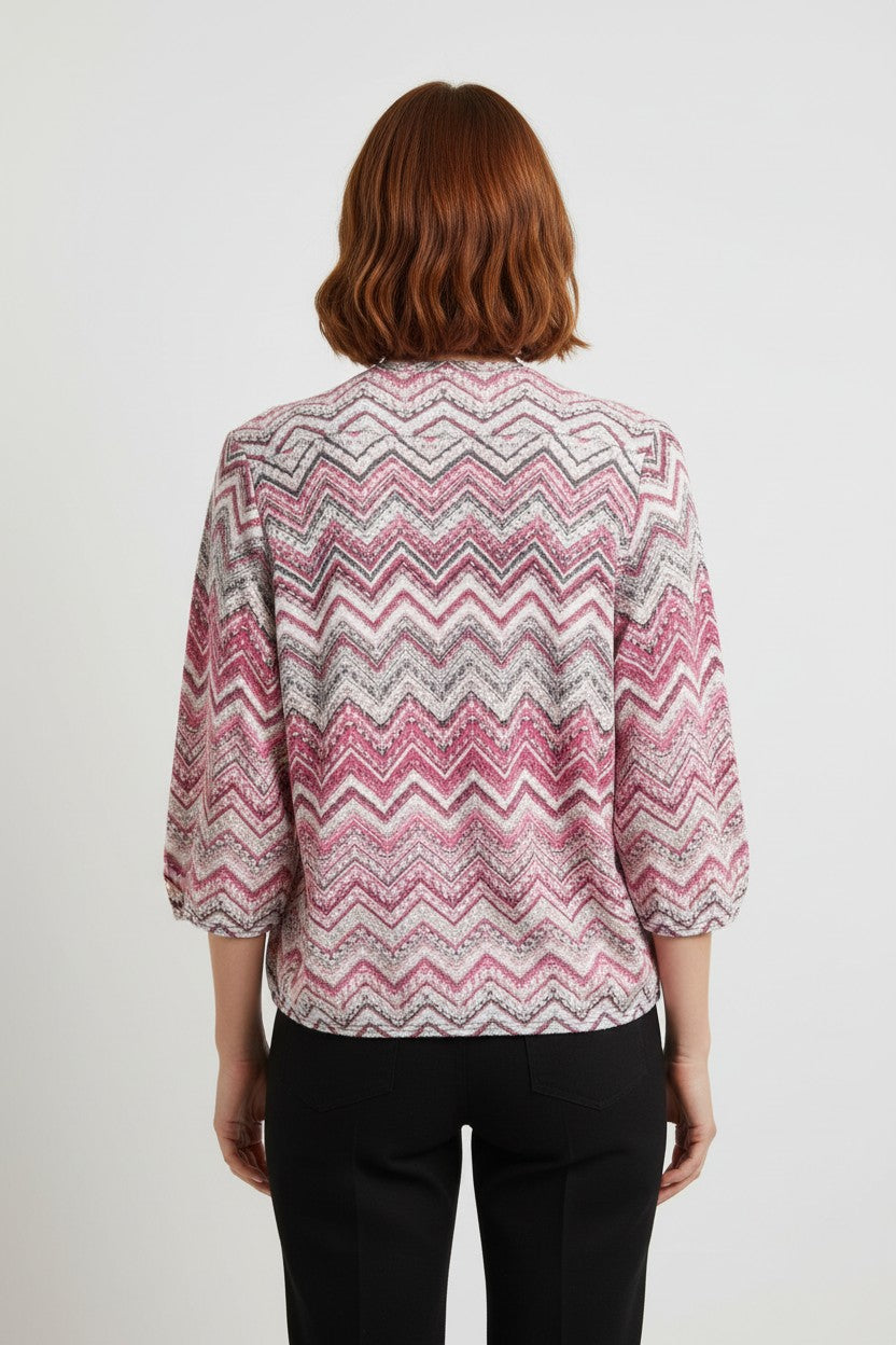 Soyaconcept Damen Top Pink Weiß Mehrfarbig Größe XL