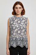 Adiva Damen Top Blau Weiß Größe XL