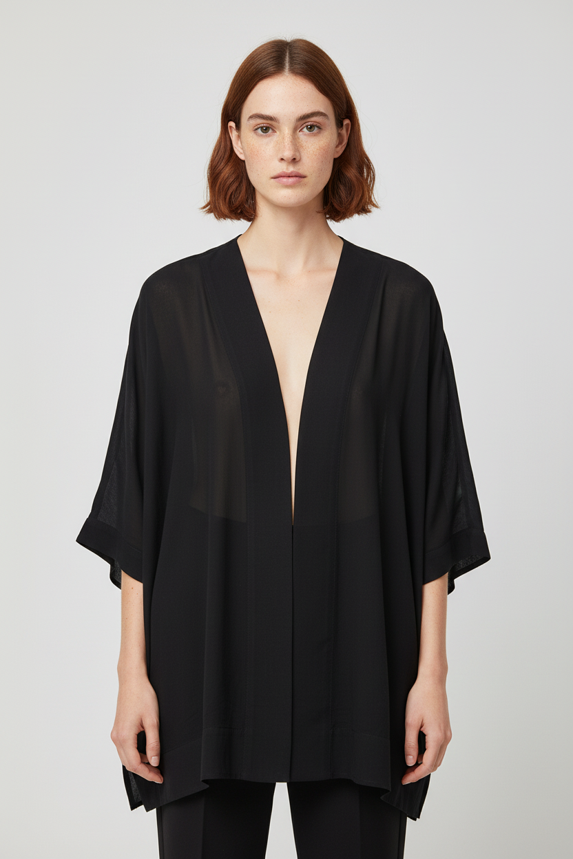 COS Damen Top Schwarz Größe M/L