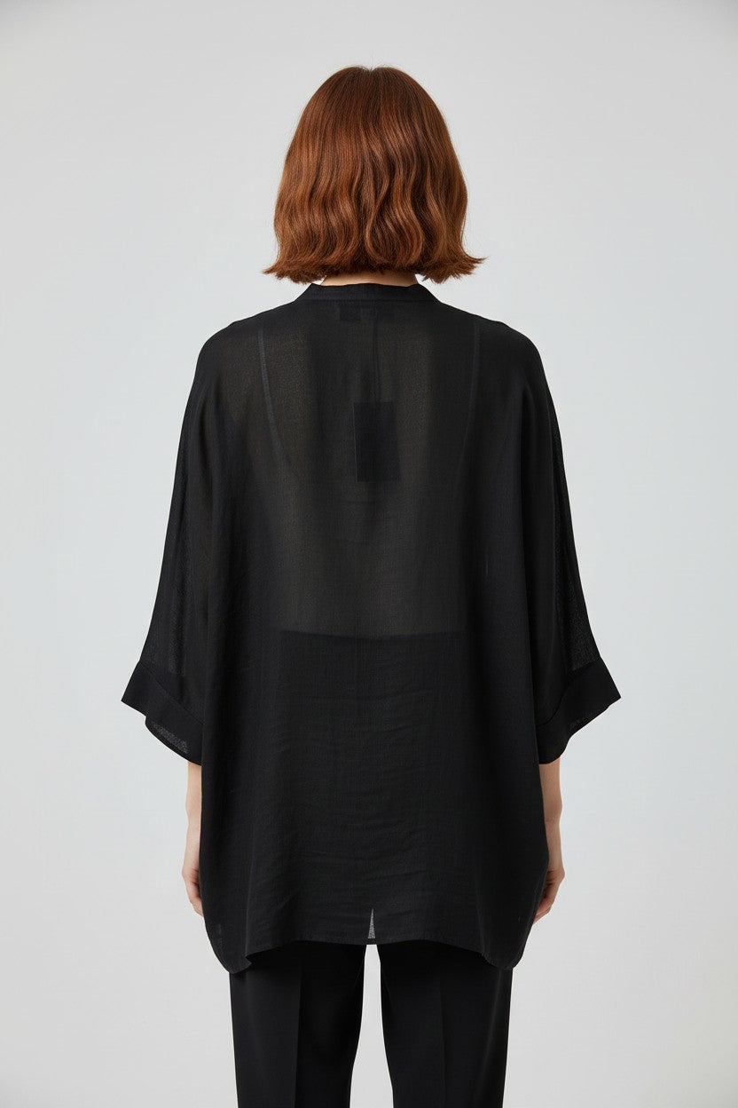 COS Damen Top Schwarz Größe M/L