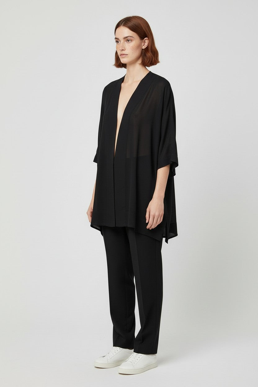COS Damen Top Schwarz Größe M/L