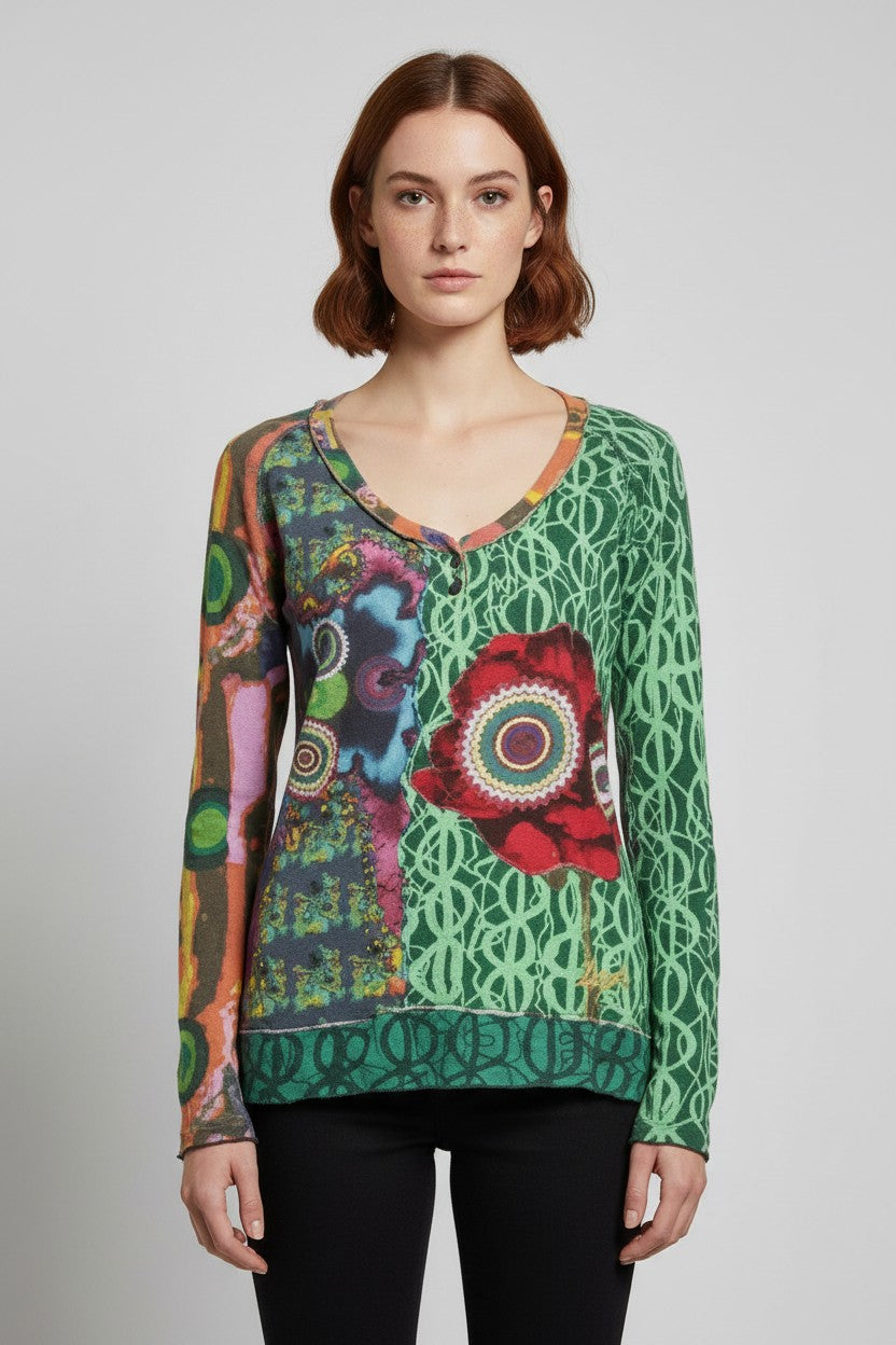 Desigual Damen Top Grün Größe M