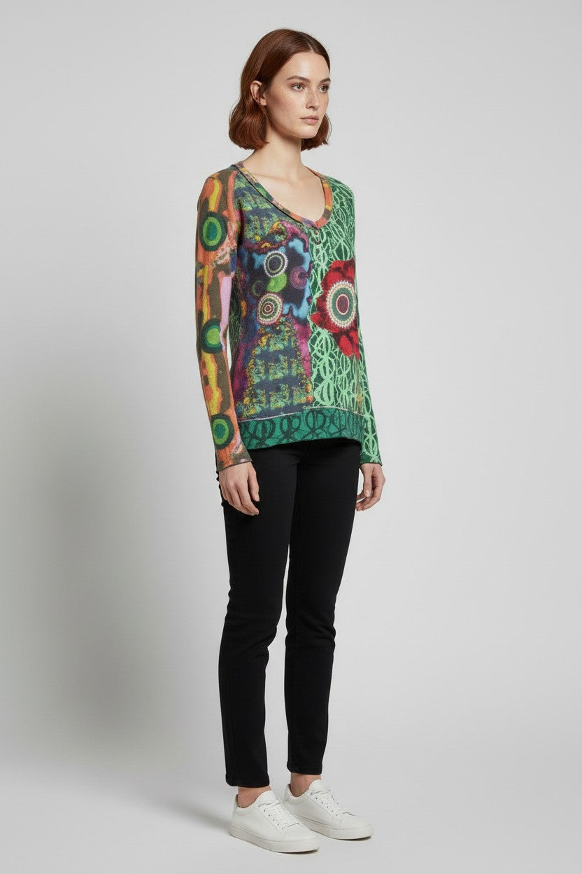Desigual Damen Top Grün Größe M