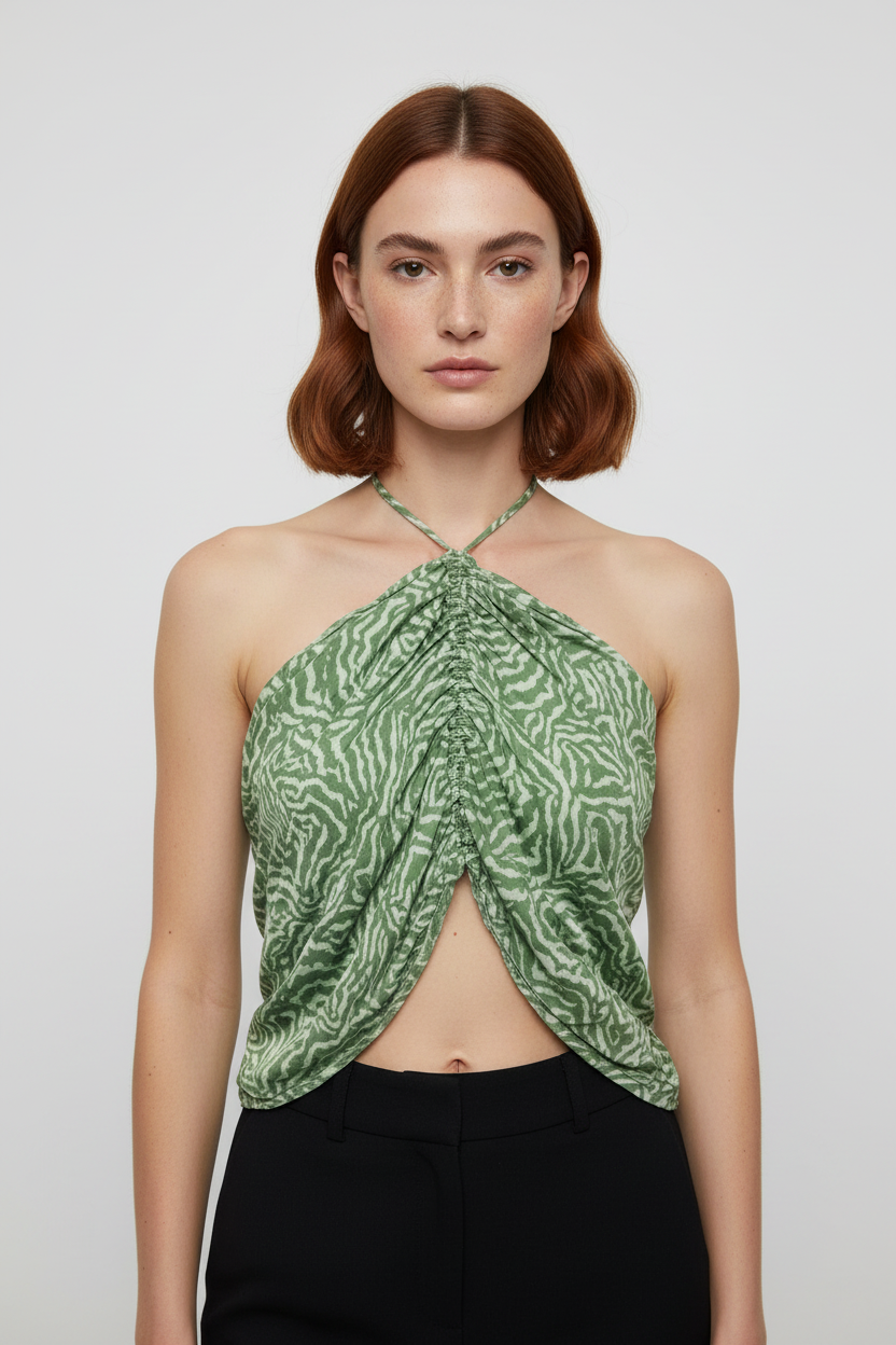 H&M Damen Top Grün Größe XL