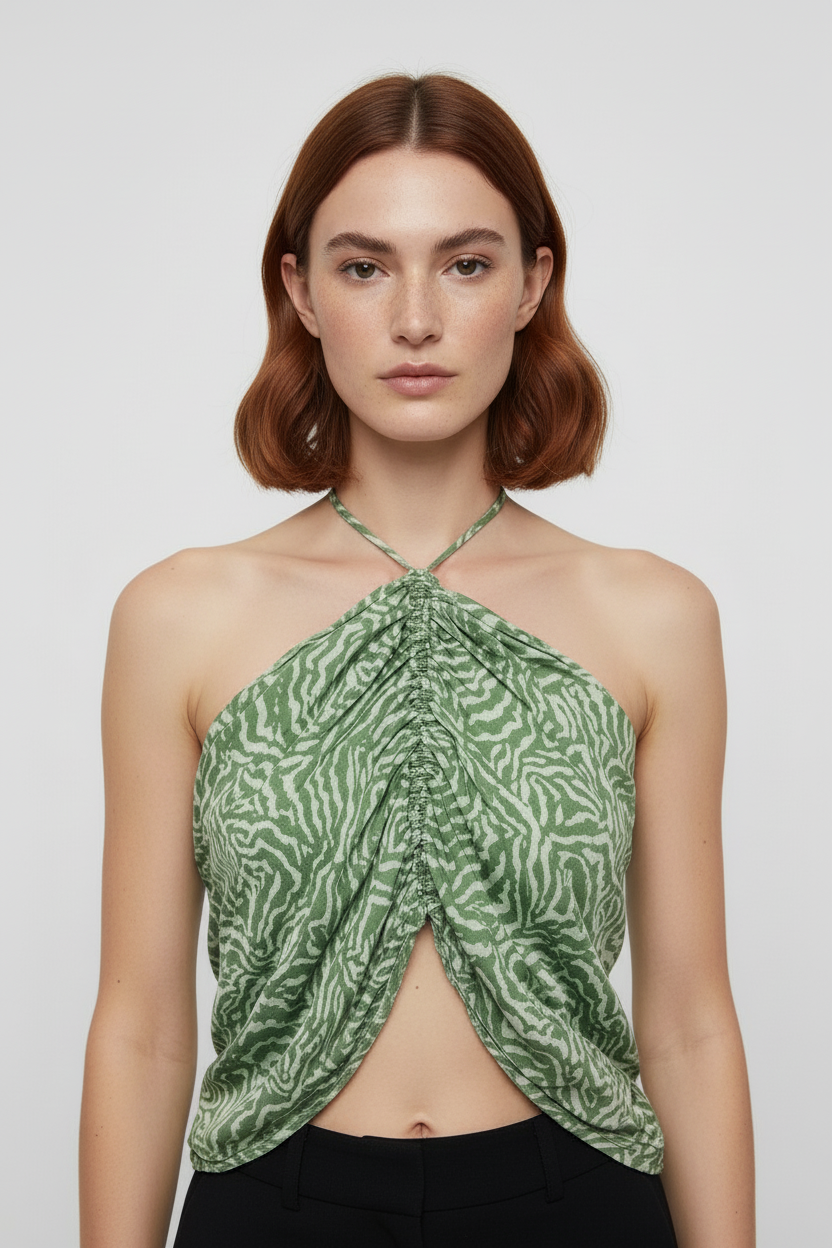 H&M Damen Top Grün Größe XL