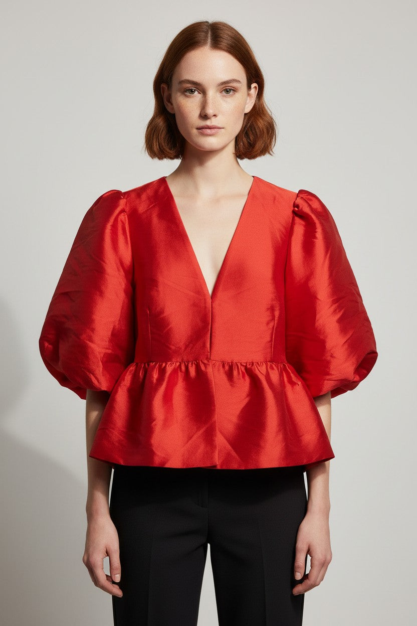 H&M Damen Top Rot Größe XXL