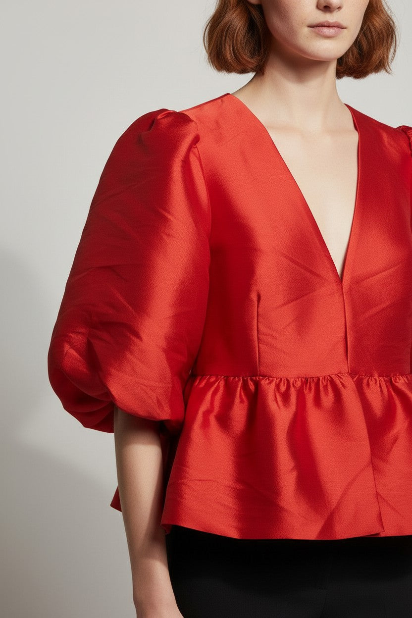 H&M Damen Top Rot Größe XXL