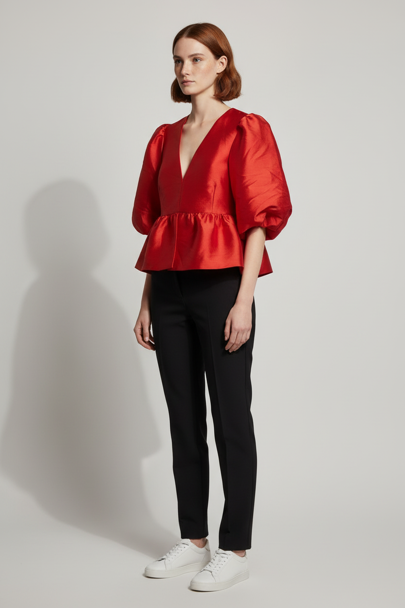 H&M Damen Top Rot Größe XXL
