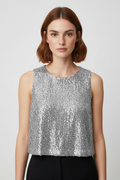 H&M Damen Top Silber Größe XL