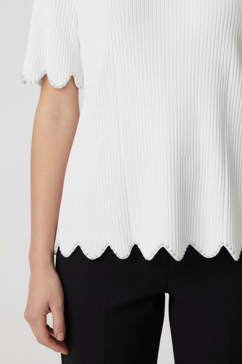 Madeleine Damen Top Weiß Größe L