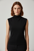 Mango Damen Top Schwarz Größe M