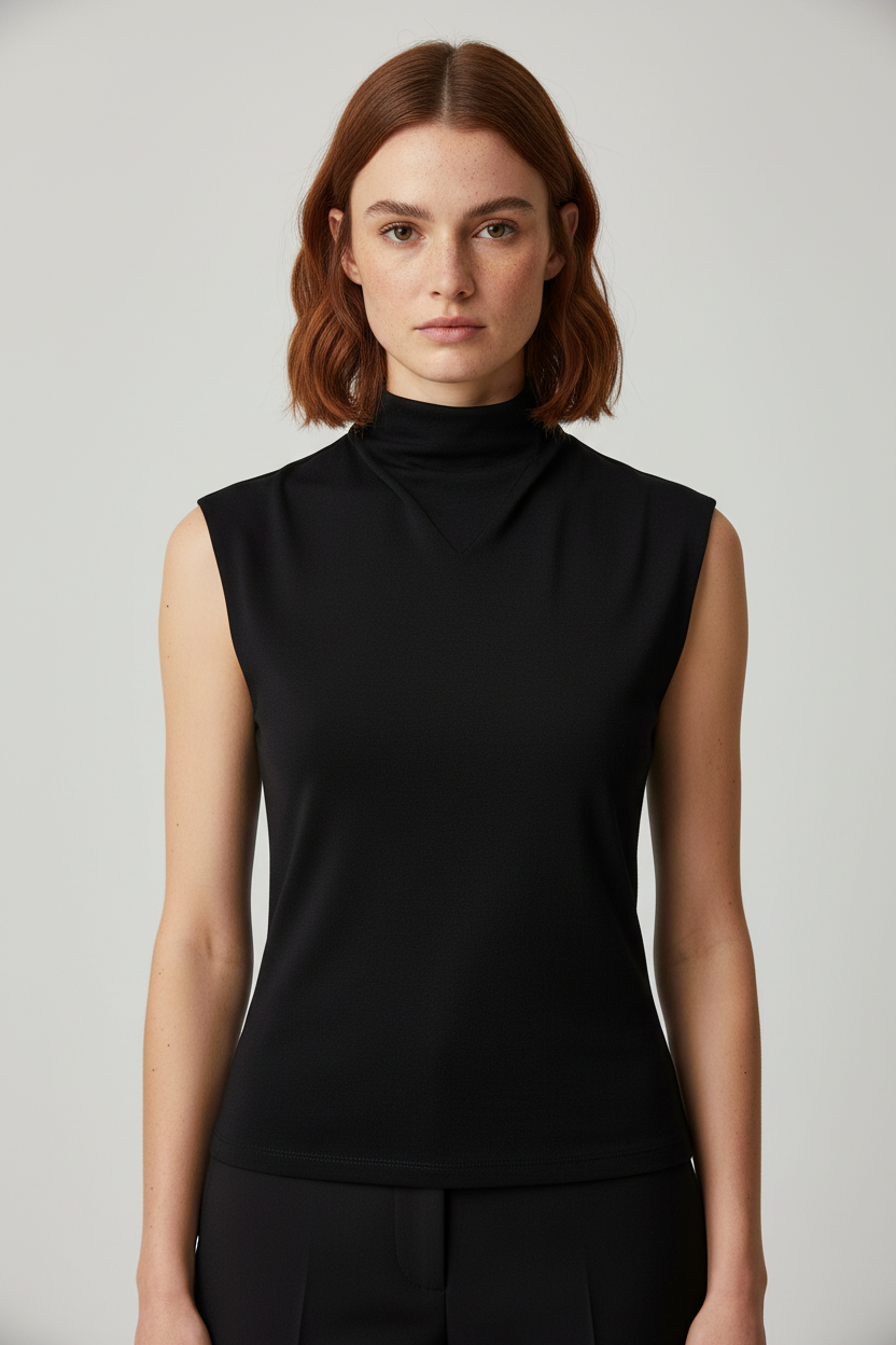 Mango Damen Top Schwarz Größe M