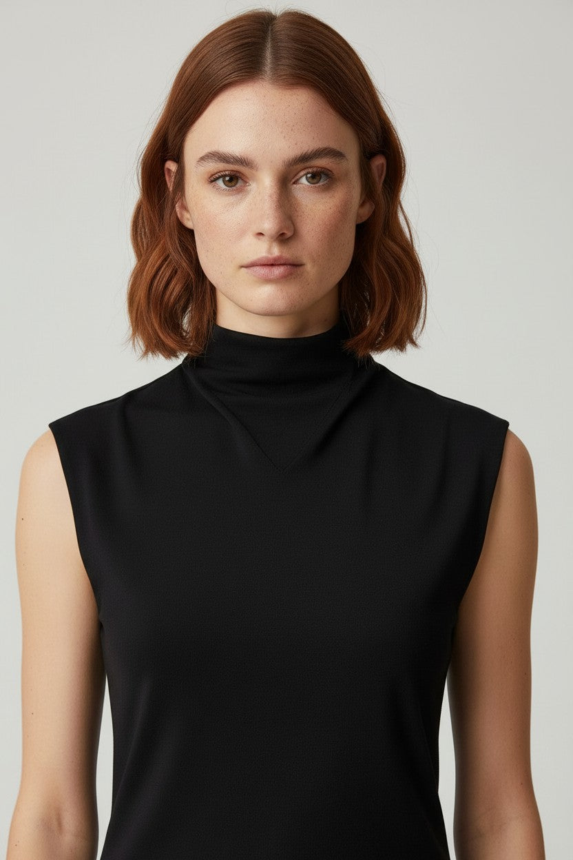 Mango Damen Top Schwarz Größe M