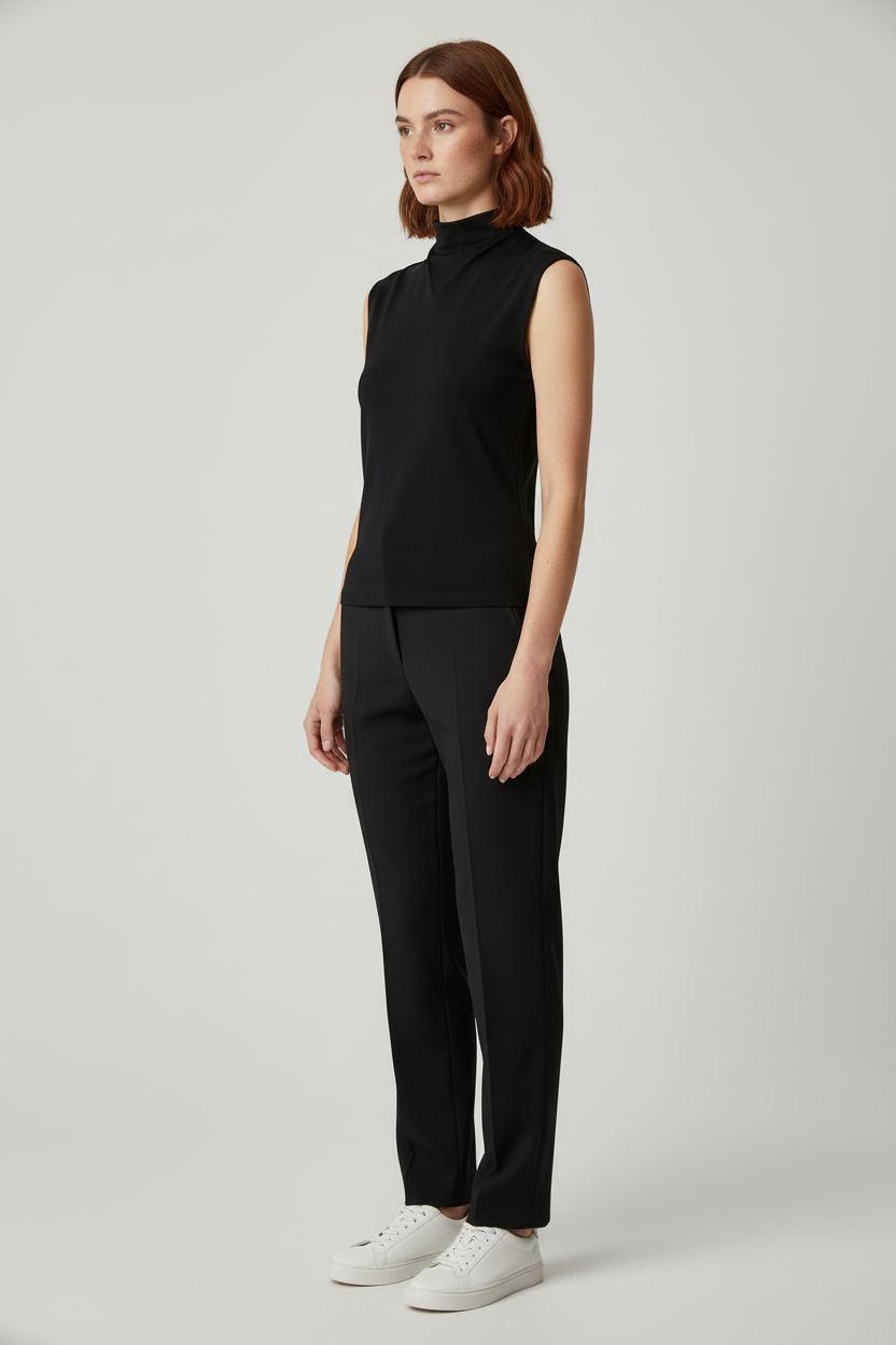 Mango Damen Top Schwarz Größe M