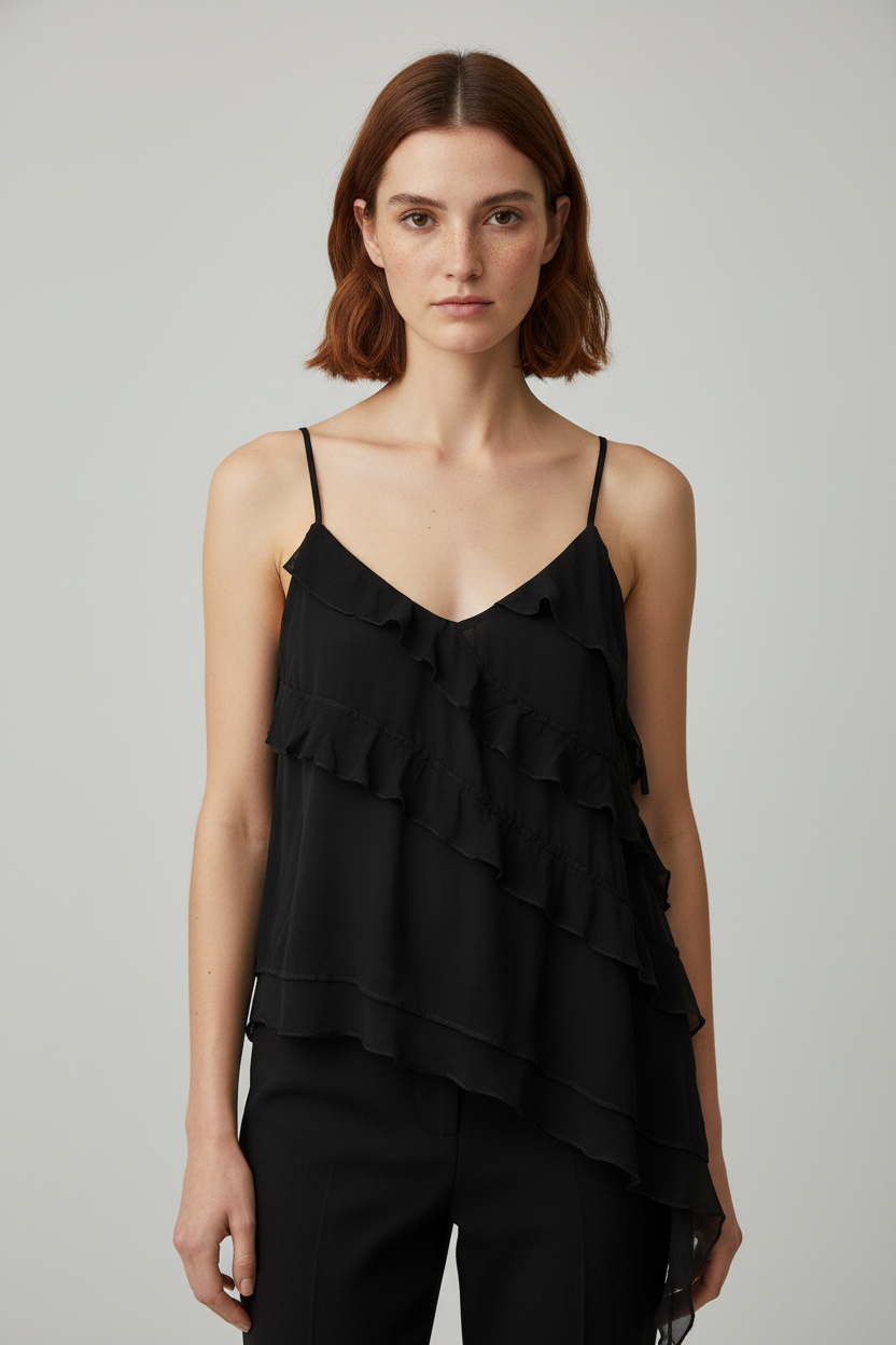 Pull & Bear Damen Top Schwarz Größe L