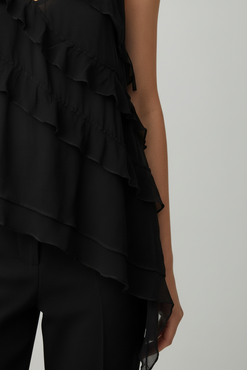 Pull & Bear Damen Top Schwarz Größe L