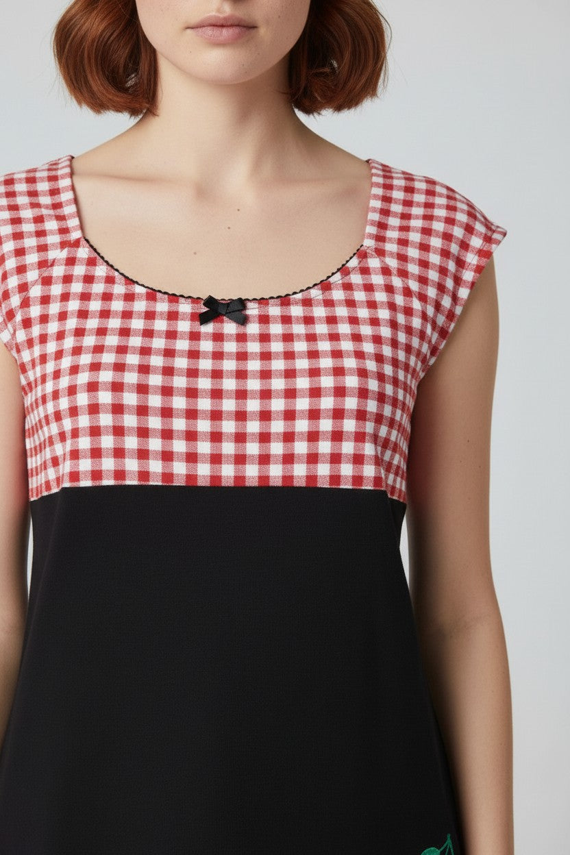 Pussy Deluxe Damen Top Schwarz Rot Weiß Größe 2XL