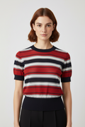 Zara Damen Top Blau Mehrfarbig Größe M