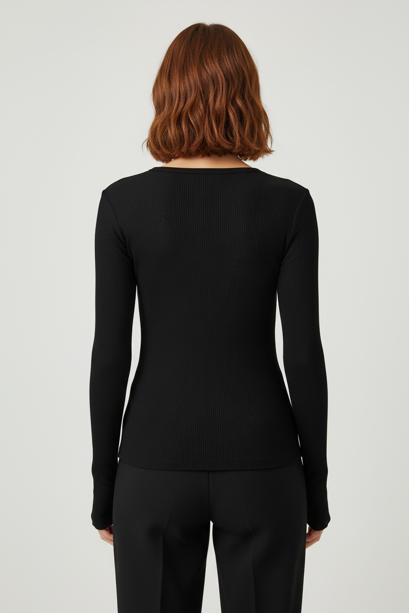 Zara Damen Top Schwarz Größe L