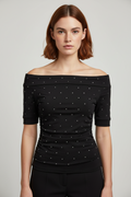 Zara Damen Top Schwarz Größe S