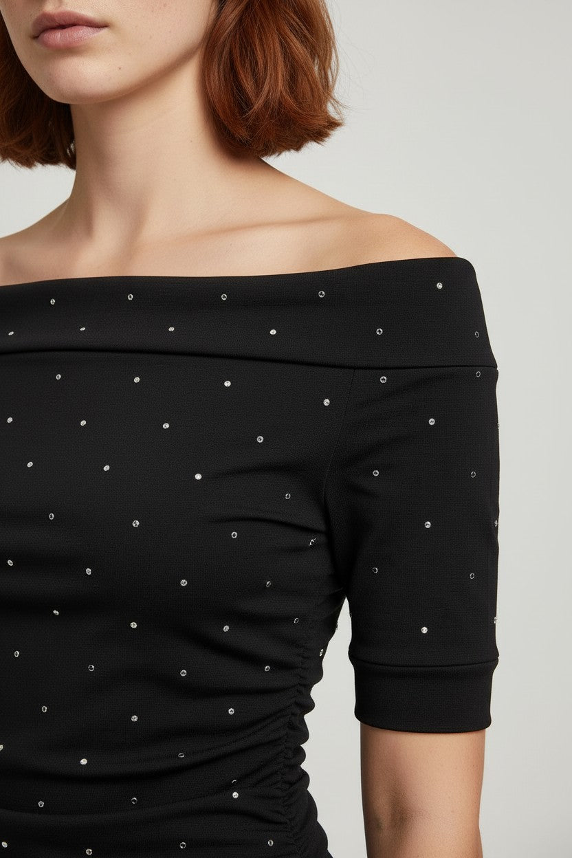 Zara Damen Top Schwarz Größe S