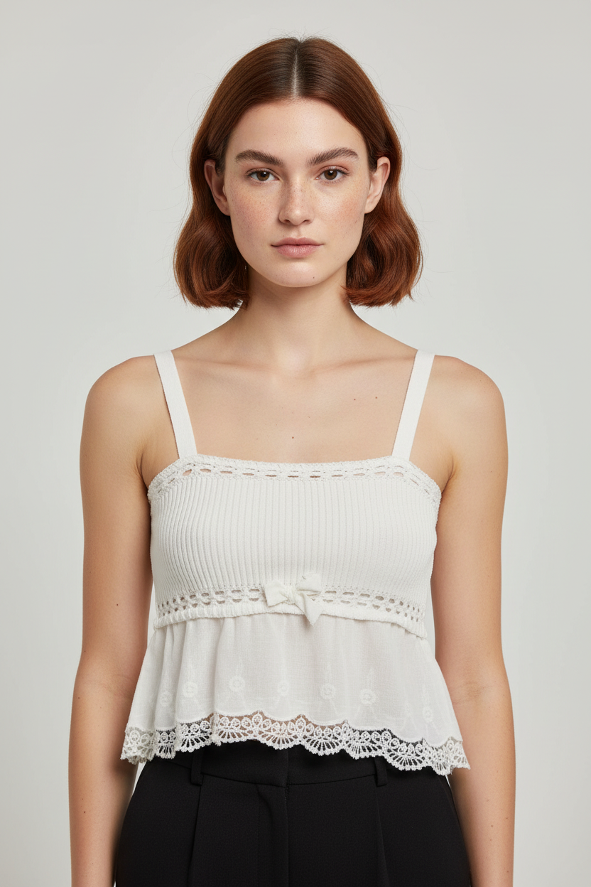 Zara Damen Top Weiß Größe XS