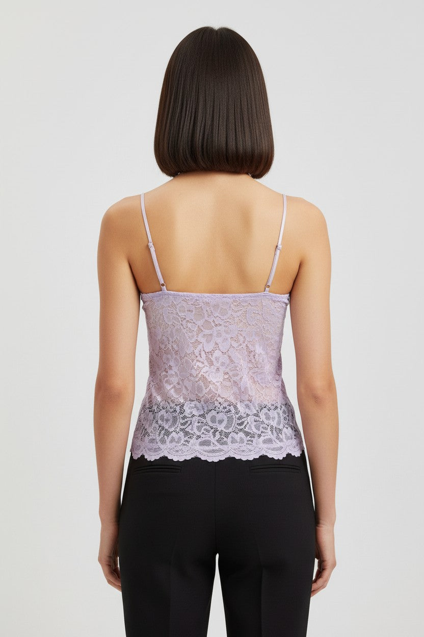 Amisu Damen Crop Top Lila Größe XL