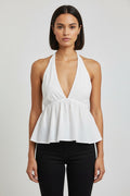 Bershka Damen Top Weiß Größe M