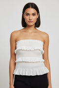 Buch Copenhagen Damen Tube Top Weiß Größe M