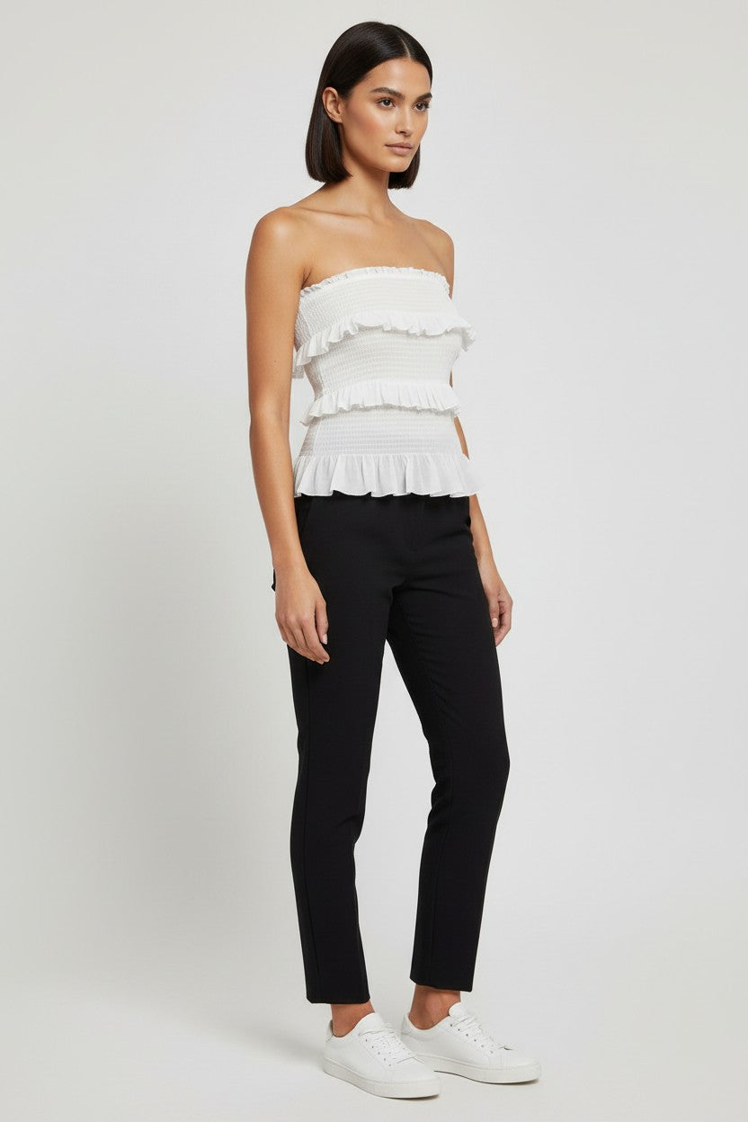 Buch Copenhagen Damen Tube Top Weiß Größe M